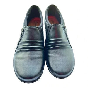 Clark’s Black Cora Dusk Casual Flats Size 7.5 Preowned Great Condition